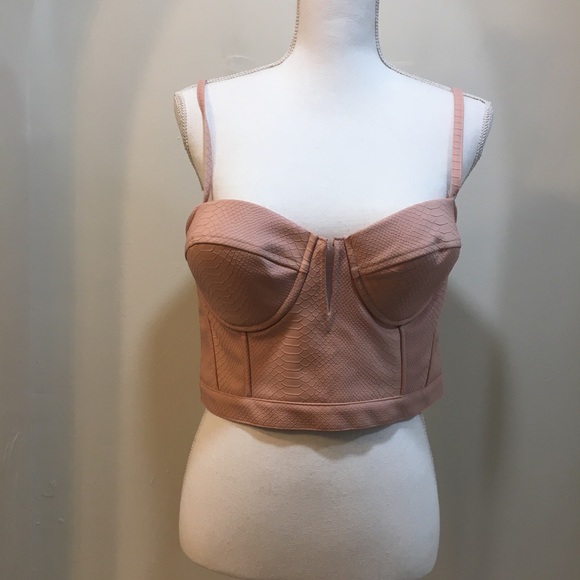 Charlotte Russe Tops - Charlotte Russe Faux Snakeskin Bustier